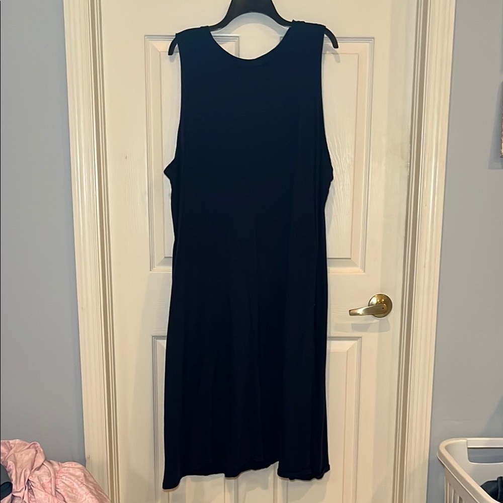 # a.n.a 2X Navy Sleeveless Maxi Dress